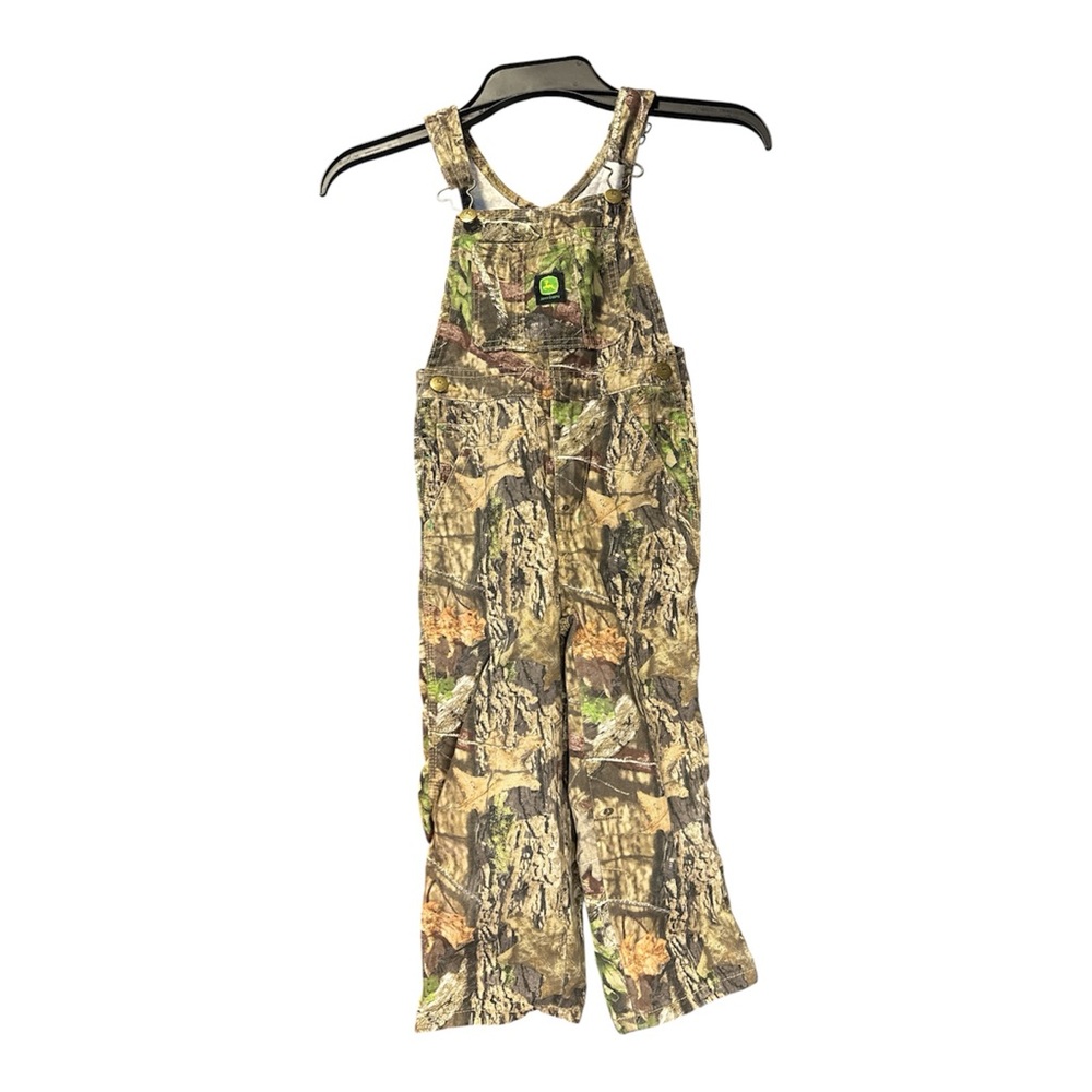 John Deere Camouflage Unisex Kids Bibs Overalls Size 5